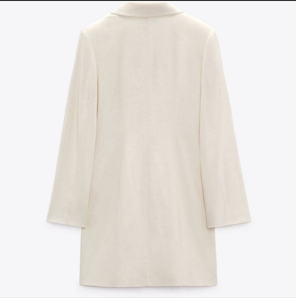 Zara Linen Blend Blazer Dress Size M - Picture 5 of 11